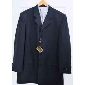 Stacy Adams Mens Navy Blue Suit Jacket Blazer 44L NWT Formal Long